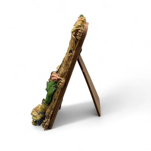 Frogmorton and Tad Frog Picture Frame 4X6 Resin Fly Fishing Dad & Son Boyds Bear - Picture 2 of 11